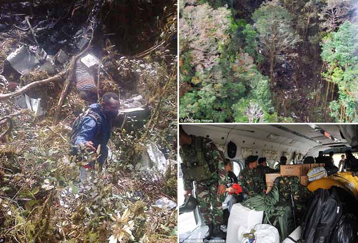 Tim SAR Temukan Pesawat Naas Trigana Air, Ini Foto-fotonya